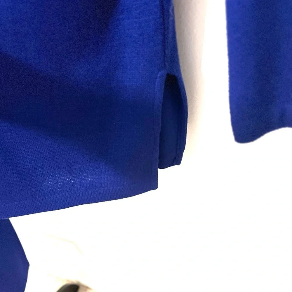 Liz Claiborne Collection knit tunic skirt set Royal Blue Y2K Excellent Condition